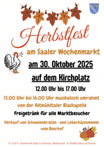 Herbstfest auf dem Wochenmarkt in Saal a.d.Donau